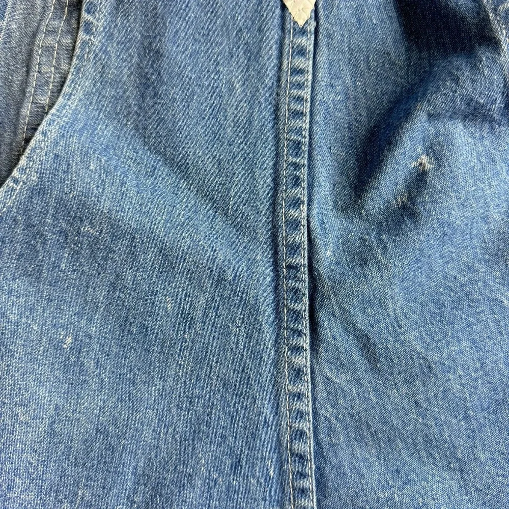 Vintage Osh Kosh Denim Jumper Dress Sz‎ 6 READ Bib Overall Made USA 31